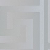Large Greek Key Wallpaper - Silver - by Versace. Click for more details and a description.