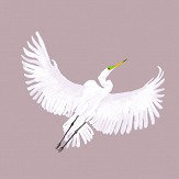Egrets Wallpaper - Powder - by Petronella Hall. Click for more details and a description.