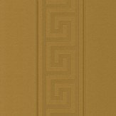 Greek Stripe Wallpaper - Gold - by Versace. Click for more details and a description.