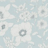 Maelee Wallpaper - Mineral - by Sanderson. Click for more details and a description.
