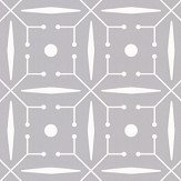 Domino Wallpaper - Silvery Moon Grey - by Layla Faye. Click for more details and a description.