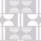 Napier Wallpaper - Silvery Moon Grey - by Layla Faye. Click for more details and a description.