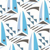 Sailing Boats Wallpaper - Sky Blue - by Layla Faye. Click for more details and a description.
