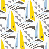 Sailing Boats Wallpaper - Lemon - by Layla Faye. Click for more details and a description.