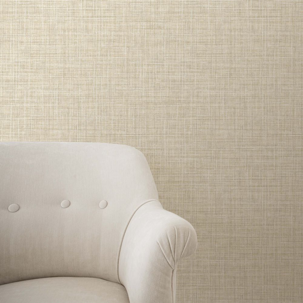 Crosshatch Texture Wallpaper - Beige - by Albany