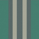Polo Stripe Wallpaper - Teal & Gilver - by Cole & Son. Click for more details and a description.