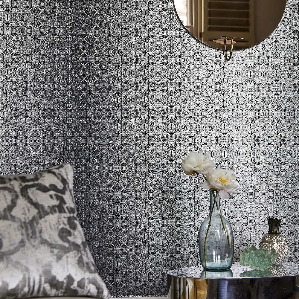 Eminence Wallpaper - Pearl & Ivory - by Harlequin