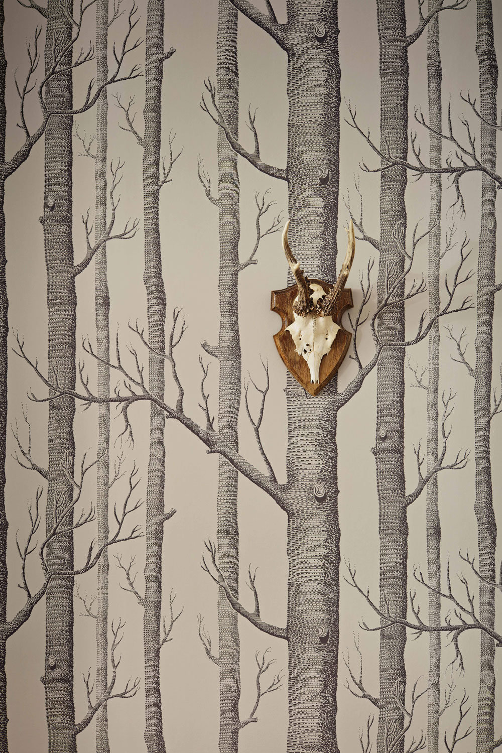 Woods Wallpaper - Linen and Charcoal - by Cole & Son