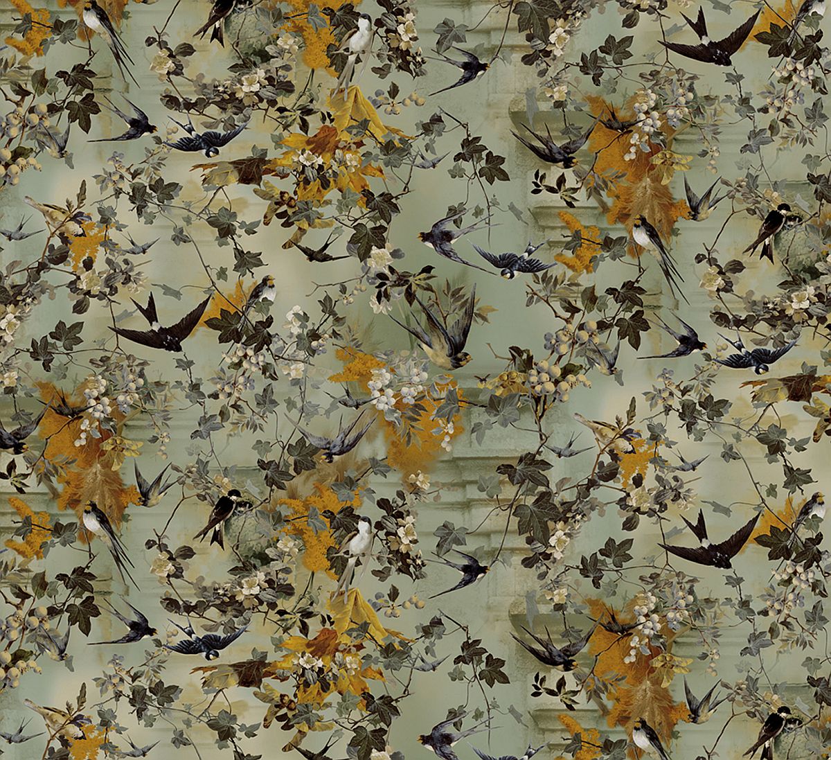 Hirondelles Wallpaper - Automne - by Jean Paul Gaultier
