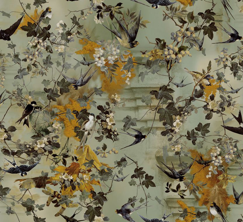 Hirondelles Wallpaper - Automne - by Jean Paul Gaultier