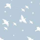 Star-ling Wallpaper - Powder Blue - by Mini Moderns. Click for more details and a description.