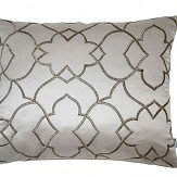 Lotus Embroidery Cushion - Fawn - by Kandola. Click for more details and a description.
