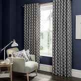 Castello Eyelet Curtains Ready Made Curtains - Indigo - by Studio G. Click for more details and a description.