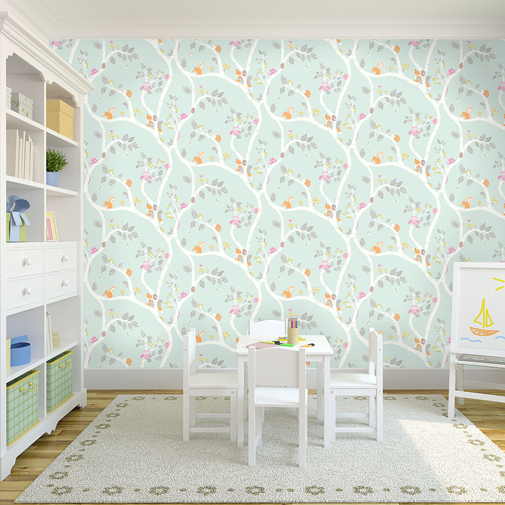 Woodland Adventure Wallpaper - Teal - by Albany