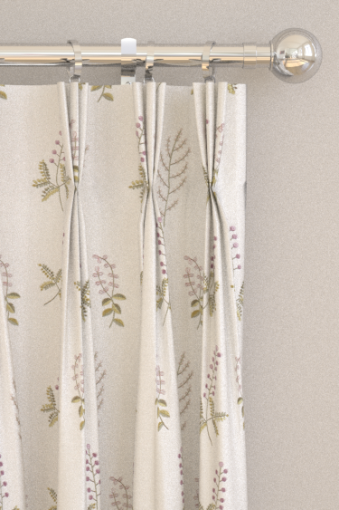 Bilberry Curtains - Celadon / Fig - by Sanderson. Click for more details and a description.