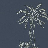 Lighthouse Palm Wallpaper - Blue Pearl - by Paint & Paper Library. Click for more details and a description.