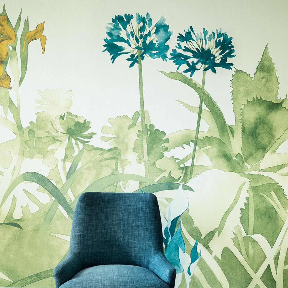 Aloe Walk Mural - Perse Grey - by Paint & Paper Library