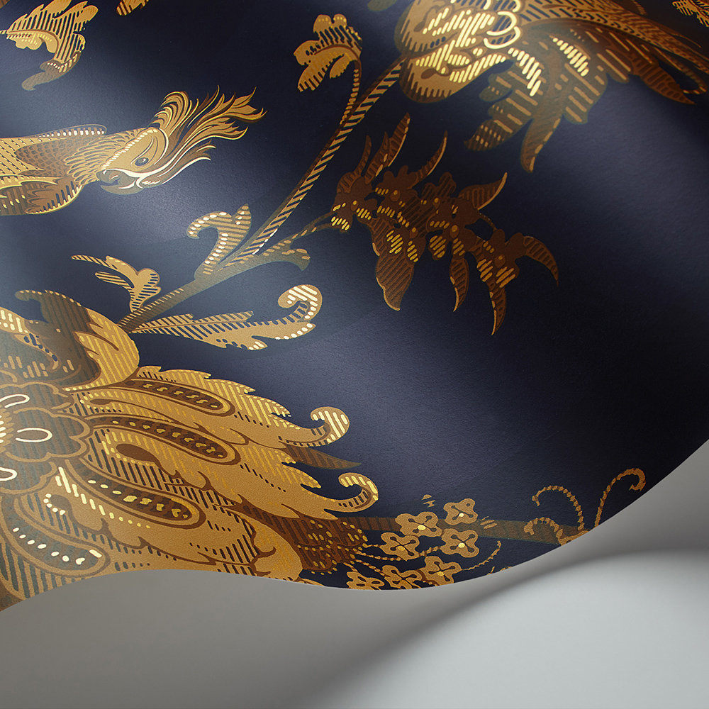 Zerzura Wallpaper - Royal Blue / Gold - by Cole & Son