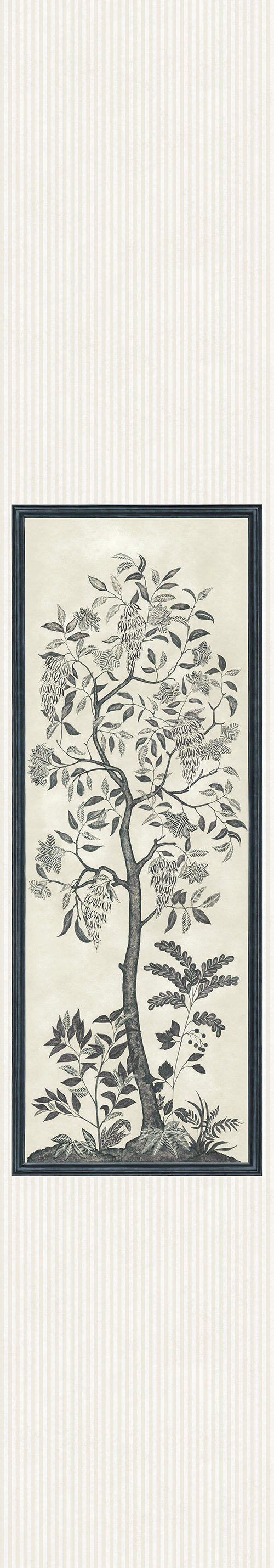 Trees of Eden Panel - Eternity Mural - Charcoal / Parchment - by Cole & Son