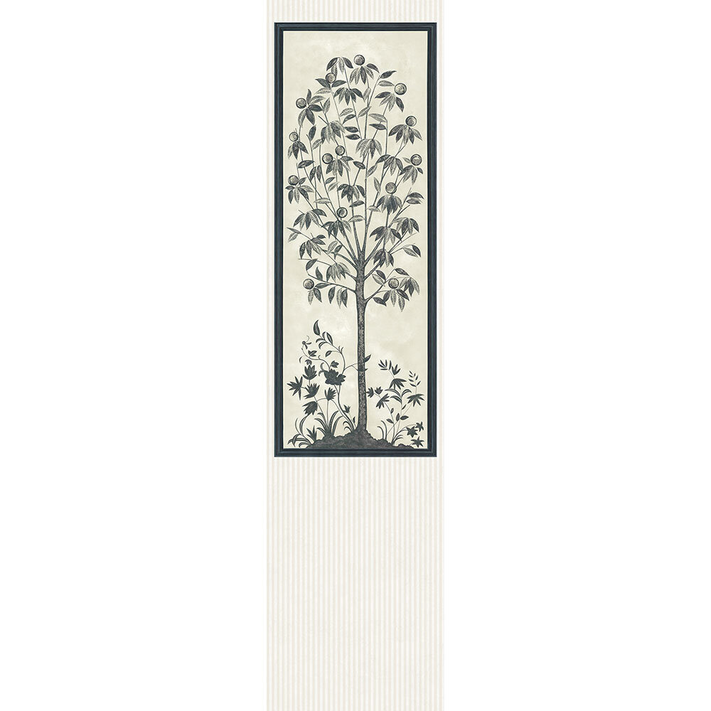 Trees of Eden Panel - Life Mural - Charcoal / Parchment - by Cole & Son
