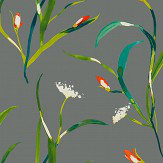 Saona Wallpaper - Kiwi / Charcoal - by Harlequin. Click for more details and a description.
