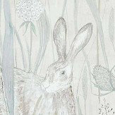 Dune Hares Wallpaper - Mist / Pebble - by Sanderson. Click for more details and a description.