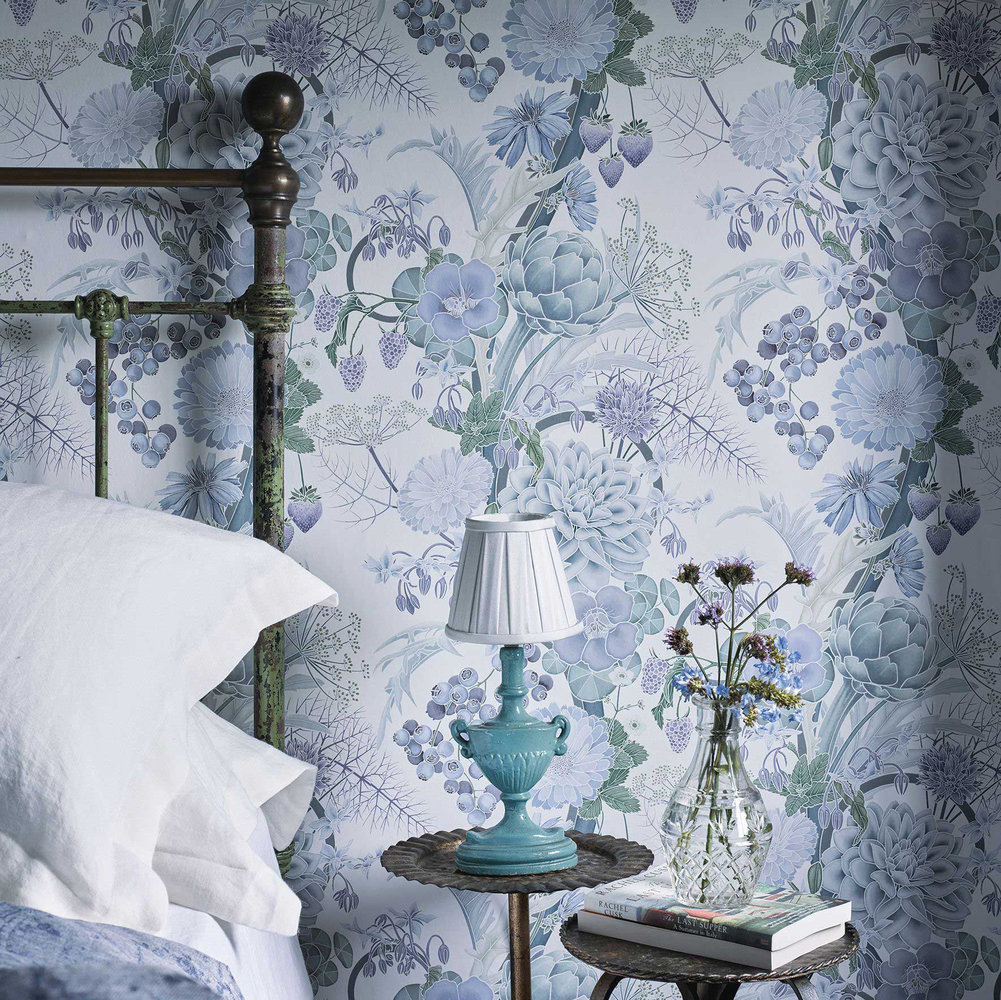 Carlotta Wallpaper - Lilac - by Osborne & Little