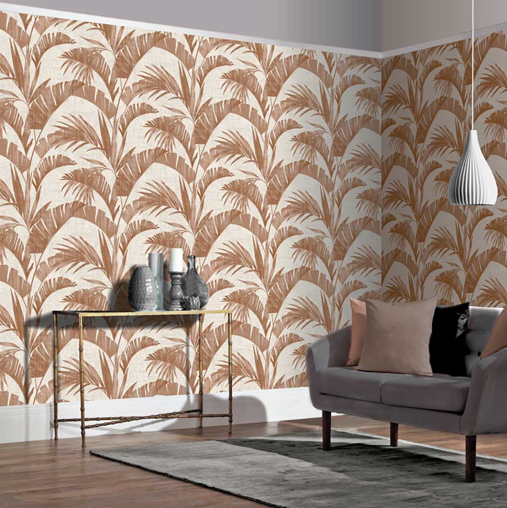Banana Palm Wallpaper - Coffee - by Arthouse