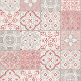 Salinas Tile Wallpaper - Pink / Grey - by Albany. Click for more details and a description.