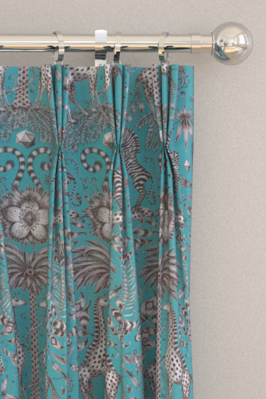 Kruger Curtains - Teal - by Emma J Shipley. Click for more details and a description.