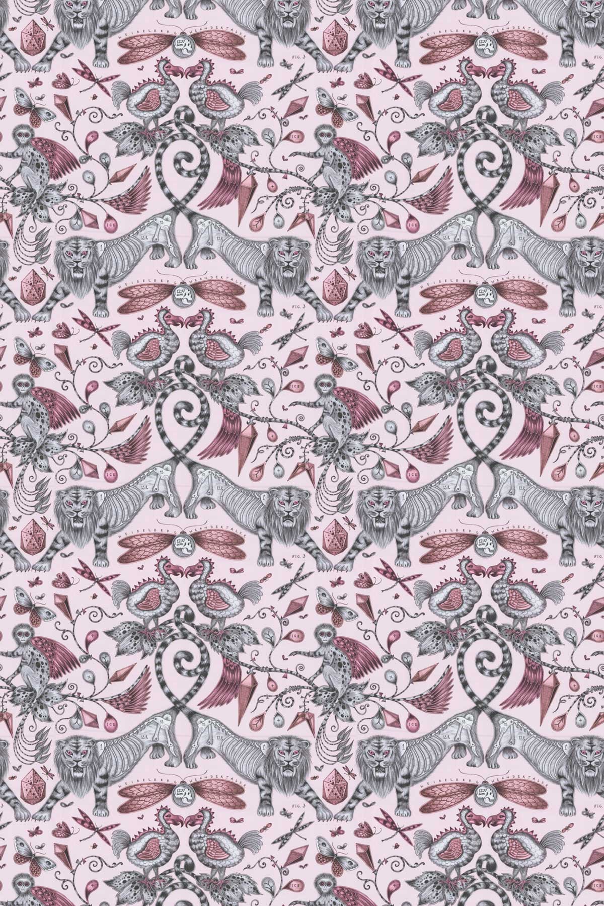 Extinct Fabric - Pink - by Emma J Shipley