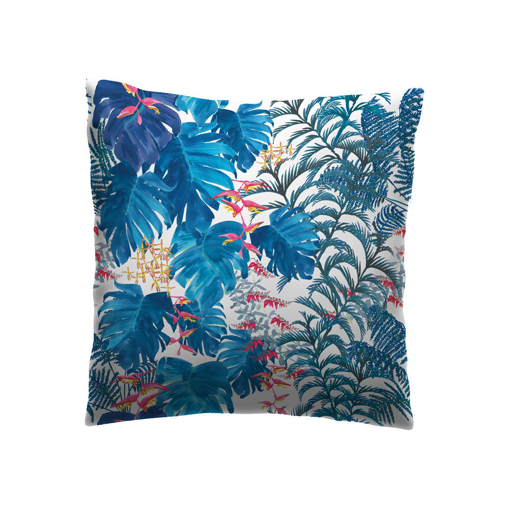 Tropical Cushion - Denim - by Petronella Hall
