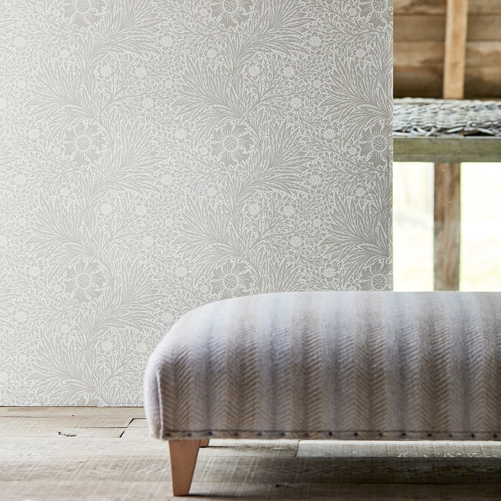Pure Marigold Wallpaper - Cloud Grey - by Morris