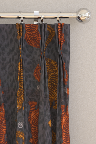 Tigris Velvet Curtains - Flame - by Emma J Shipley. Click for more details and a description.