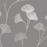 Glistening Ginkgo Wallpaper - Grey  - by Albany. Click for more details and a description.