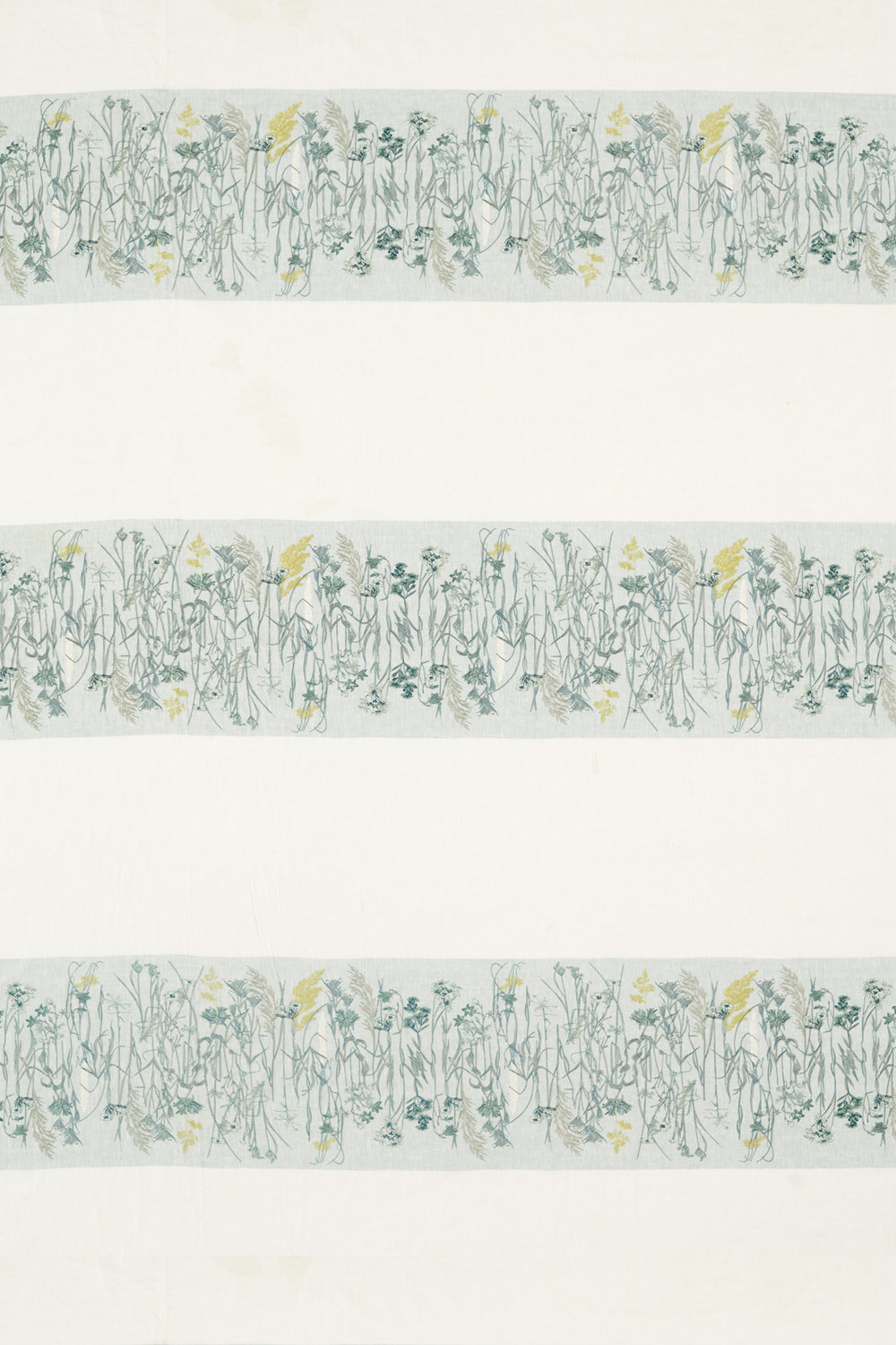 Pressed Flowers Fabric - Mist and Shell - by Sanderson