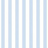 Small Stripe Wallpaper - Pastel Blue - by Galerie. Click for more details and a description.
