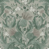 Thistle Wallpaper - Green - by Boråstapeter. Click for more details and a description.