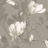 Lilly Tree Wallpaper - Brown - by Boråstapeter. Click for more details and a description.