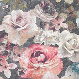 Marble Rose Wallpaper - Charcoal - by Jane Churchill. Click for more details and a description.