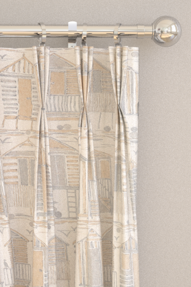 Beach Huts Curtains - Driftwood - by Sanderson. Click for more details and a description.