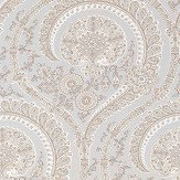 Les Indiennes Wallpaper - Grey  - by Nina Campbell. Click for more details and a description.