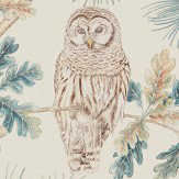 Papier peint Owlswick - Bleu sarcelle - Sanderson. Cliquez pour en savoir plus et lire la description.