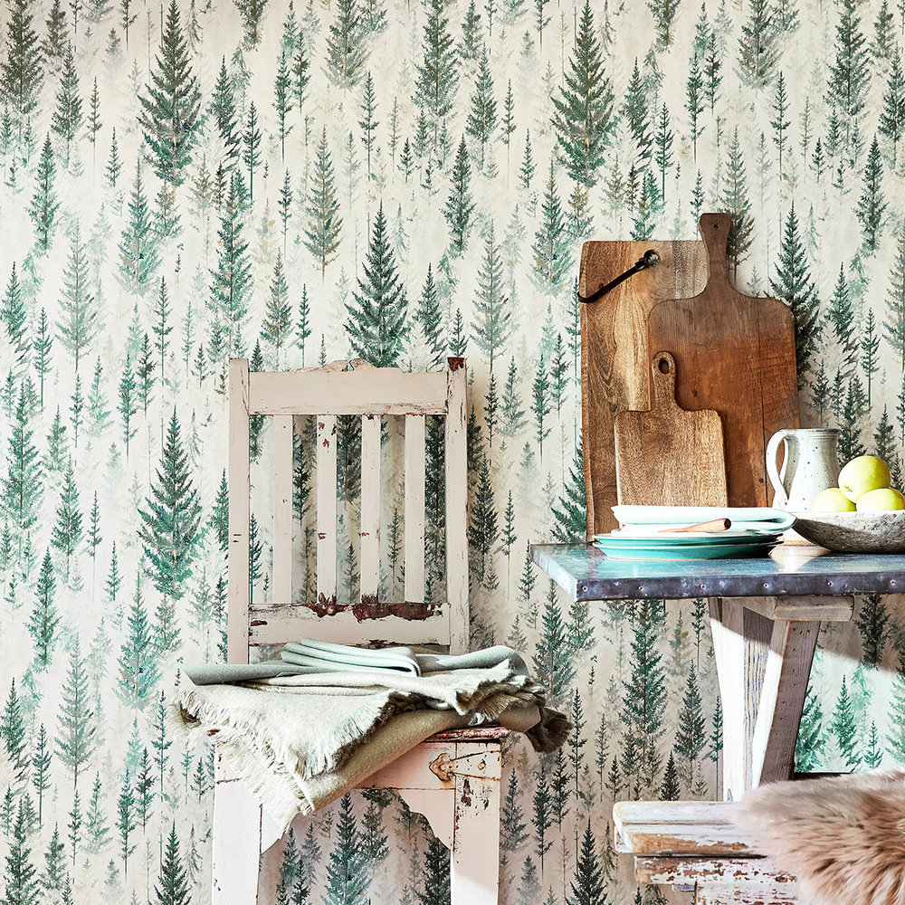 Juniper Pine Wallpaper - Forest - by Sanderson