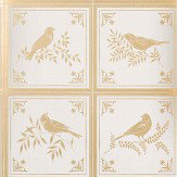 Fortoiseau Wallpaper - Ivory/ Gold - by Nina Campbell. Click for more details and a description.