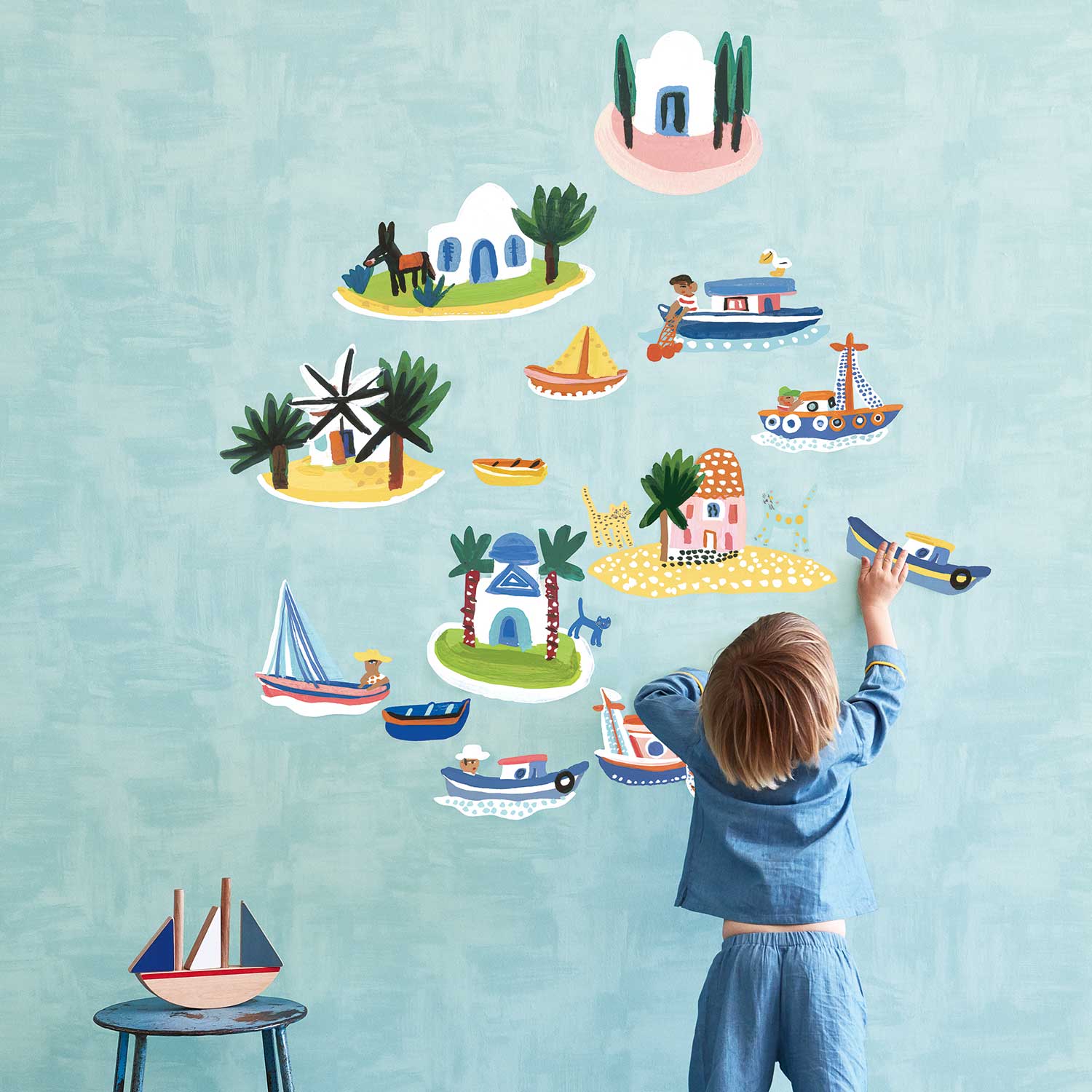 Island Hopping Wall Stickers - Multi-coloured - by Villa Nova