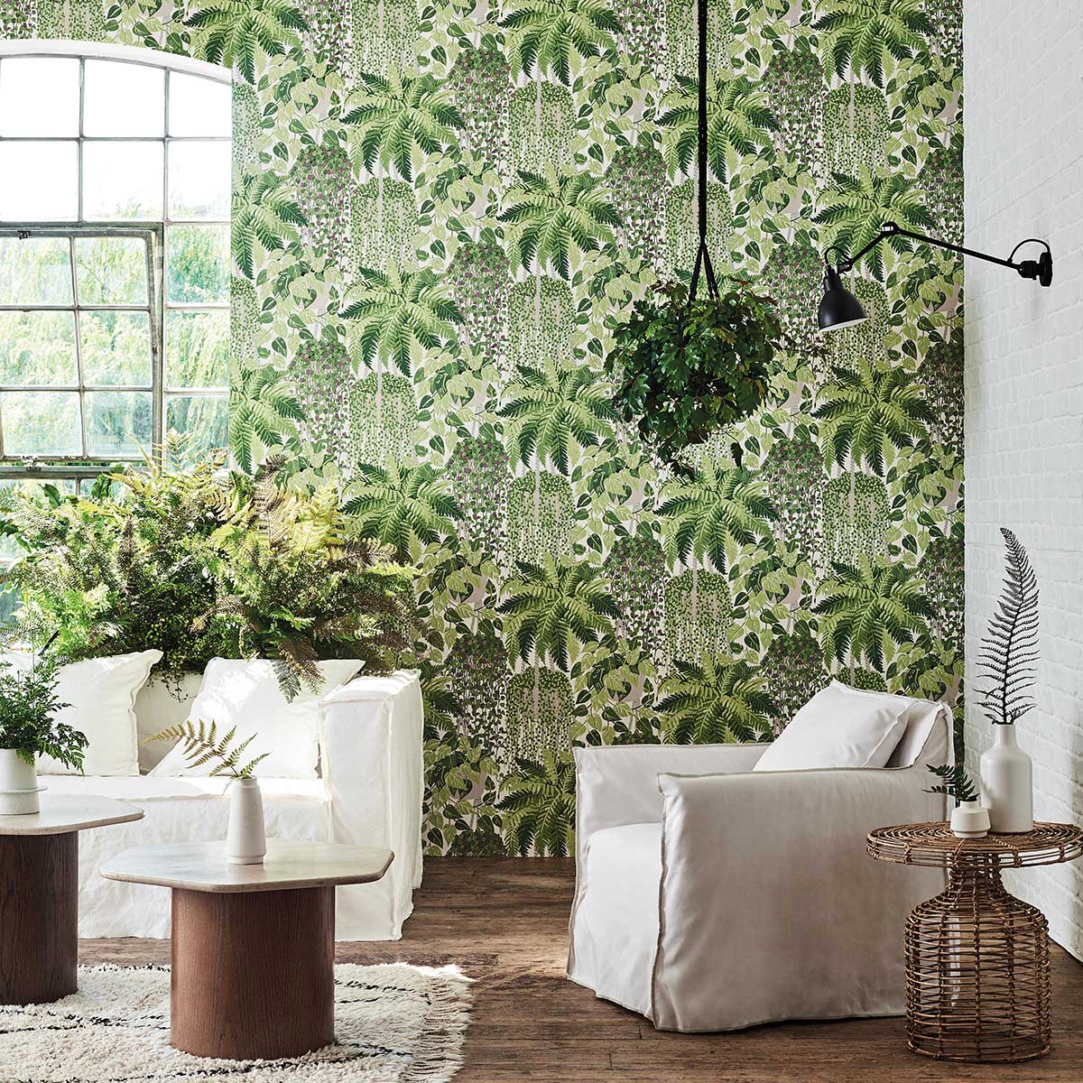 Fern Wallpaper - Leaf Green / Olive - by Cole & Son