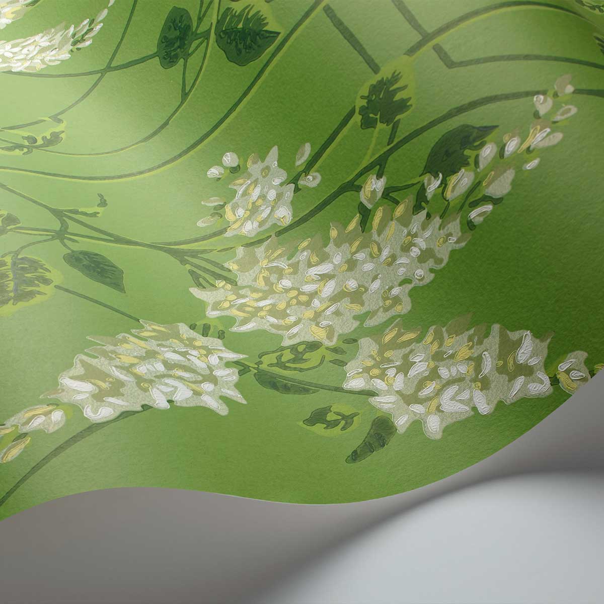 Wisteria Wallpaper - Sage / Leaf Green - by Cole & Son
