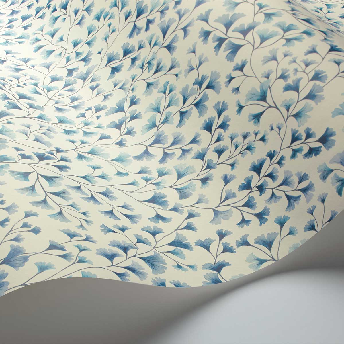 Maidenhair Wallpaper - China Blue - by Cole & Son