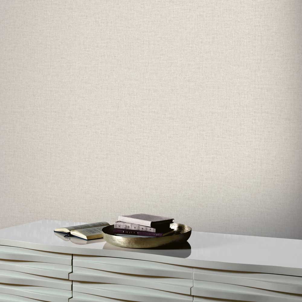 Linen Texture Wallpaper - Natural - by Arthouse